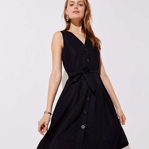 Loft flat button up dress